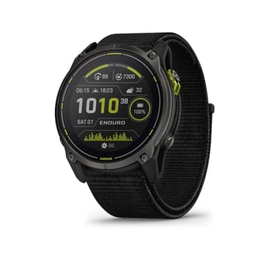 Garmin Enduro™ 3 – 51 mm, Solar, Sapphire, Ultraperformance GPS Smartwatch, Extreme Battery Life, Detailed Mapping, Built-in LED Flashlight, Carbon Gray DLC Titanium with Black UltraFit Nylon Strap - Image 1
