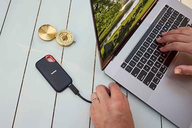SanDisk 8TB Extreme Portable SSD - Up to 1050MB/s, USB-C, USB 3.2 Gen 2, IP65 Water and Dust Resistance, Updated Firmware - External Solid State Drive - SDSSDE61-8T00-G25 - Image 2