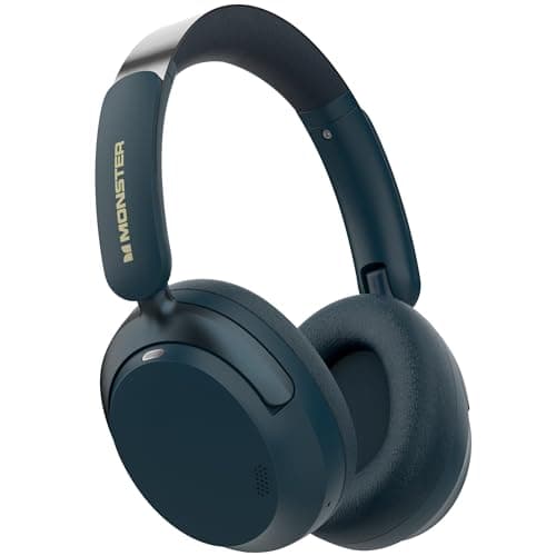 Monster Persona 3rd ANC Headphones, Bluetooth 5.4 Active Noise Canceling Headphone, Comfort Headphones with 70 Hours Playtime, Over Ear Wireless Headphone, Microphone for Call, Foldable Design-Blue - Image 1