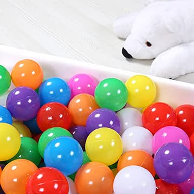 GOGOSO Ball Pit Balls for Toddles Kids Plastic Ballpits Accessories Crush Proof Durable Fun Shape Play Baby Bath Toys,2.15inch 100count Mix Color - Image 9
