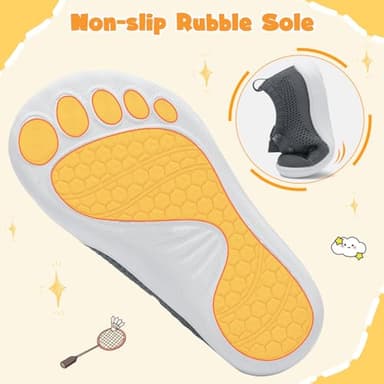 LeIsfIt Toddler Shoes Girls Boys Wide Shoes Kids Zero Drop Minimalist Sneakers Barefoot Slip on Tennis Sneakers Dark Grey 1 Big Kid - Image 7