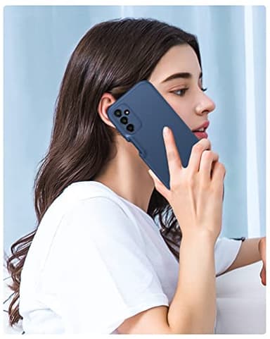 FNTCASE for Samsung Galaxy A14-5G Case: Shockproof Silicone Protective Phone Case with Built-in Screen Protector - Slim Dual Layer Rugged Sturdy Drop Proof TPU Protection Cover (Navy Blue) - Image 5