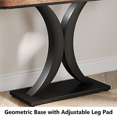 LITTLE TREE Industrial Entryway Console Table, Compact Foyer Hallway Accent Table for Small Space - Image 7