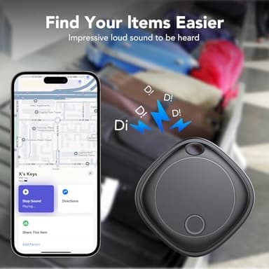 Air Tracker Tags-4 Pack, Bluetooth Tracker Works with Apple Find My APP (iOS Only), Bluetooth Item Finder Keys Finder and Item Locator for Keys, Bags, Luggage,Pets,Wallet,Replaceable Battery - Image 4