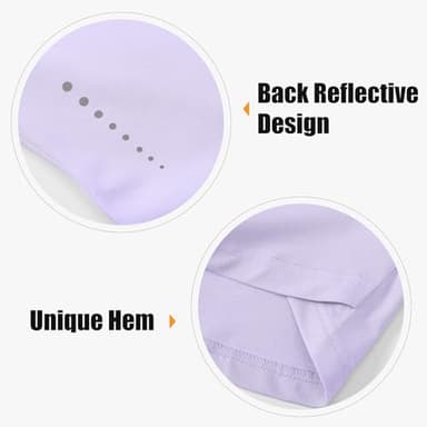 BGOWATU Sleeveless Golf Shirts for Women Collared V Neck Polo Dry Fit Tennis Tank Tops UPF 50+ Lightweight Light Purple XL - Image 7