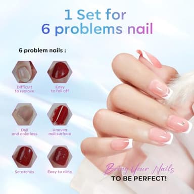 modelones Gel Top Coat, 15 ml 2025 Upgrade Super Shiny Base and Top Coat Set, Soak Off Nail Lamp Acid Free No Wipe Clear Base Top Gel Nail Polish - Image 5