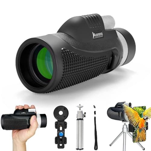 Monocular Telescope for Adults,40x60 HD Large Vision Monoculars with Smartphone Adapter Tripod,High Powered Monocular for Birdwatching Hunting Hiking Camping,BAK4 Prism FMC Lens,Waterproof (40x60) - Image 1