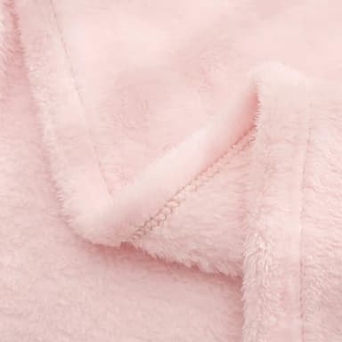 Exclusivo Mezcla Plush Fuzzy Fleece Throw Blanket, Super Soft, Fluffy and Warm Blankets for Couch, Bed, All Season Use (40x50 Inches, Light Pink) - Image 8