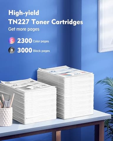 TN227 High Yield Toner Cartridge 4 Pack -Replacement for Brother TN227BK/C/M/Y High Yeild TN223 to use with HL-L3270CDW HL-L3230CDW HL-L3210CW HL-L3290CDW MFC-L3710CDW(4 Pack) - Image 3