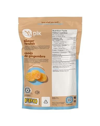 Yupik Ginger Rounds, Crystallized, 6.5 Oz, Gluten-Free, Kosher, Candied Dried Fruits, Spicy & Sweet Snacks, Perfect for Tea Infusion - Image 2