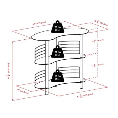 Winsome Martini Wine Storage, Black/Metal - Image 3