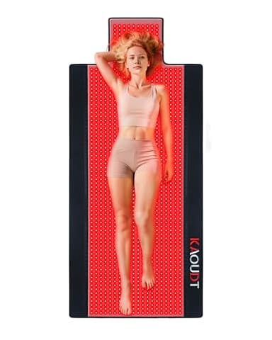 Kaoudt 73"x33" Medical-Grade TPU Red Light Therapy Mat for Full Body Pain Relief, FSA&HSA Eligible Infrared Light Therapy Blanket, 1370LEDs - Image 1