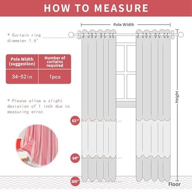 XiDi Red Black Out Curtains for Bedroom Windows Girls Bedroom Decor, Unicorn Curtains for Kids Room 2 Panel 34/72/2 - Image 6