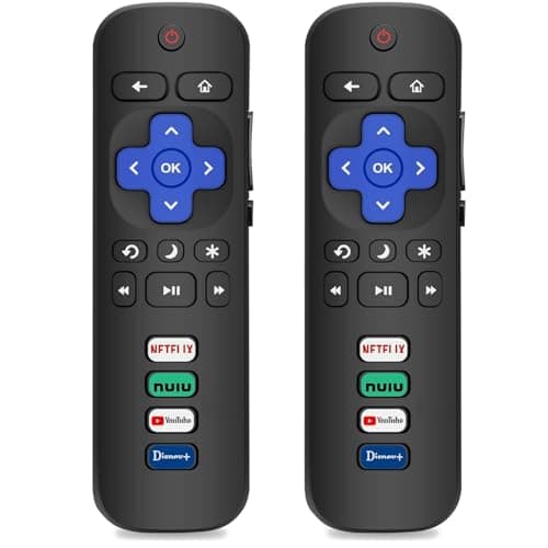 Gotellx 2 Pack Replacement Remote Controls for Roku TV, Compatible with TCL/Hisense/Sharp/Philips/Onn/Element Roku TV (Not for Roku Stick,Box or Speaker) - Image 1