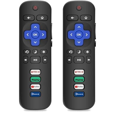 Gotellx 2 Pack Replacement Remote Controls for Roku TV, Compatible with TCL/Hisense/Sharp/Philips/Onn/Element Roku TV (Not for Roku Stick,Box or Speaker) - Image 1