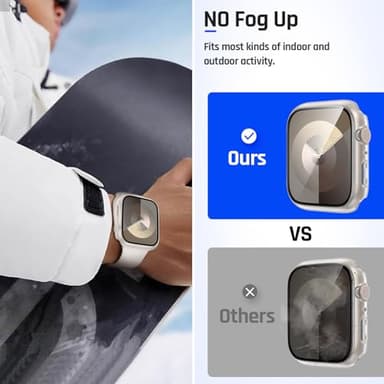 Goton Waterproof Case Compatible for Apple Watch Screen Protector Series 6/5/4, SE 3/2/1 40mm, Hard Bumper with Tempered Glass for iWatch Cover 40 mm - Image 4