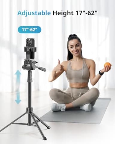 UBeesize 12'' RGB Selfie Ring Light with 62’’ Tripod Stand for Video Recording＆Live Streaming(YouTube, Instagram, TIK Tok), Compatible with Phones, Cameras and Webcams - Image 4