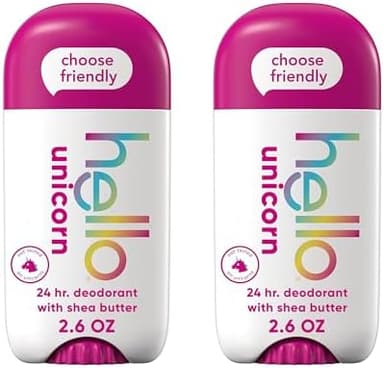 hello Unicorn Aluminum Free Deodorant for Women, Girls, Safe for Kids, Dermatologically tested, Natural Fragrance, 2 Pack - Image 3