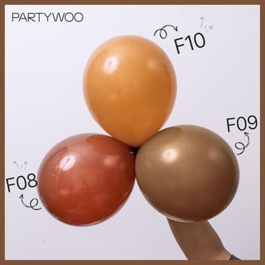PartyWoo Light Brown Balloons 100 pcs Different Sizes of 18 12 10 5 Inch Caramel Brown Tan Boho Neutral Latex Balloon Arch Kit Garland for Birthday Wedding Baby Shower Party Decorations Brown-F10 - Image 4