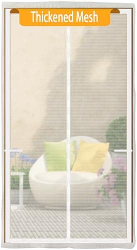 Upgraded Magnetic Screen Door Thicker 250g/m² Reinforced Mesh,36 Longer Magnets, Retractable Screen Door Mesh Magnetic Closure for Single Front Door - Image 1