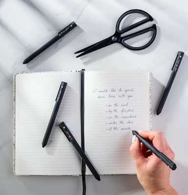 DIVERSEBEE Black Gel Ink Pens, 0.5 mm Gel Pens Fine Point, Bible Pens No Bleed Through with Cute Fine Tip, Bible Study Journaling Supplies, 5 Pack Gel Pen Set - Image 3