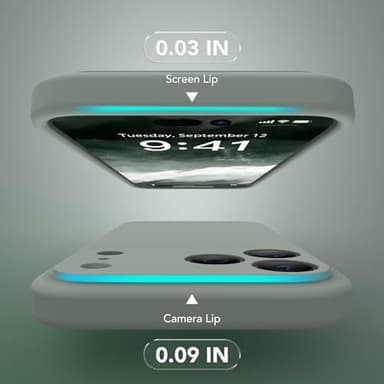 SuydanBox Magnetic for iPhone 17 Pro Case, Compatible with MagSafe, [Full Camera Protection][Screen Protector] Silicone Shockproof Protective Phone Case for iPhone 17 Pro 6.3", Calke Green - Image 6