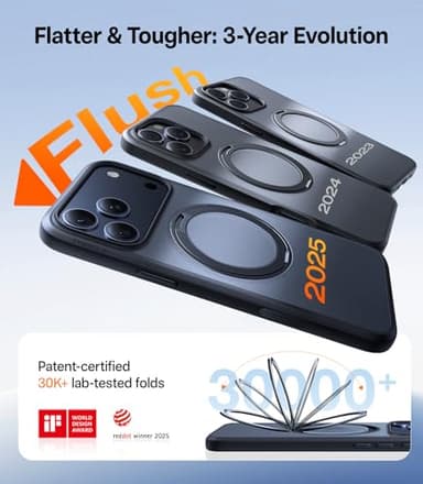 TORRAS Upgraded 360 Magnetic Stand for iPhone 17 Pro Max Case with Camera Control Button, Fit for MagSafe with Ring, Mil-Grade Protection, Translucent Slim for iPhone 17 ProMax Case Ostand, Black - Image 3