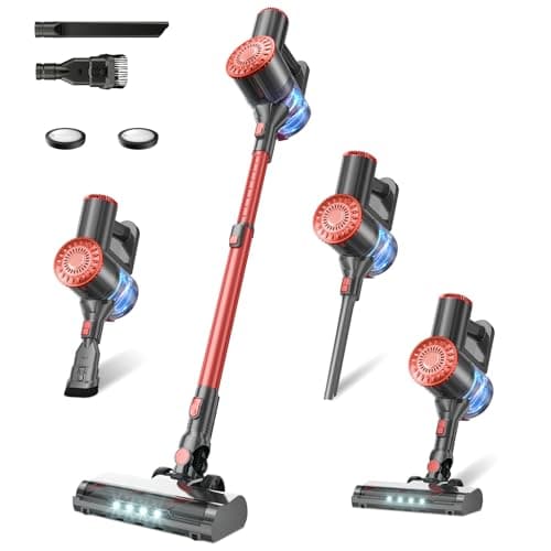 HOUSBRUSH Cordless Vacuum Cleaner with Self-Standing, Powerful Stick Vacuum Cleaners for Home, 8-in-1 Lightweight Rechargeable Vacuum, 7-Layer Filtration,Ideal for Carpet, Pet Hair, Hardwood Floors - Image 1