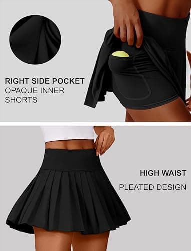 PINSPARK Pleated Tennis Skirts for Women High Waist Golf Skirt Lightweight Mini Athletic Skorts for Pickleball Workout - Image 5