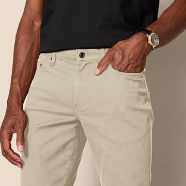 Amazon Essentials Men's Slim-Fit Pants, 5-Pocket Stretch Twill Design, Khaki Brown, 32W x 32L - Image 4