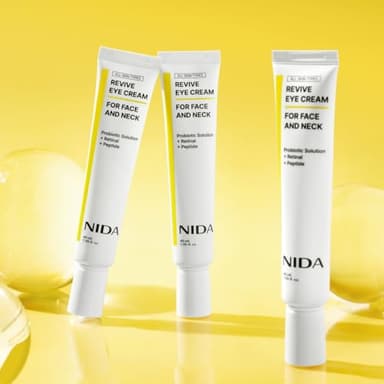 NIDA Revive Eye Cream For Face And Neck | Probiotic Solution, Retinal, Peptide | Wrinkles, Fine Lines, Cell Turnover, Firm Skin Texture, Radiant Skin, Moisture Retention | 1.35 fl. oz., 40ml - Image 7