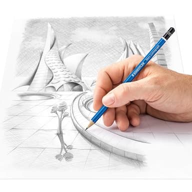 STAEDTLER Mars Lumograph Graphite Artist Pencil Pack, 12 Degrees (8B, 7B, 6B, 5B, 4B, 3B, 2B, B, HB, F, H, 2H), Mars Plastic Eraser, 61 100 P - Image 3