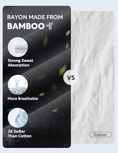 DAVID ARCHY Men's Boxer Briefs, Soft and Breathable Underwear with Moisture-Wicking Fly Underwear for Men 4 Pack(L, Black - 5.5" in 4 Pack) - Image 2