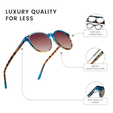 DUCO Polarized Sunglasses for Women Retro Round Women's Sunglasses Classic Vintage UV400 Shades DC1230 - Image 5