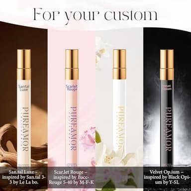 PUREAMOR Perfumes for Women, Amber Vanilla Perfume, Long Lasting Eau De Parfum Cologne, Premium Sent Blend Cologne for Men&Women, 0.41 fl.oz Travel Size Perfumes Spray (Velvet Opium) - Image 5