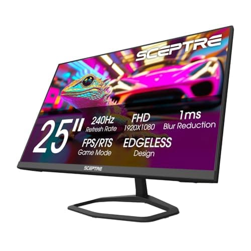Sceptre New 24.5-inch Gaming Monitor up to 240Hz DP x2 HDMI x2 Build-in Speakers 2025 - Image 1