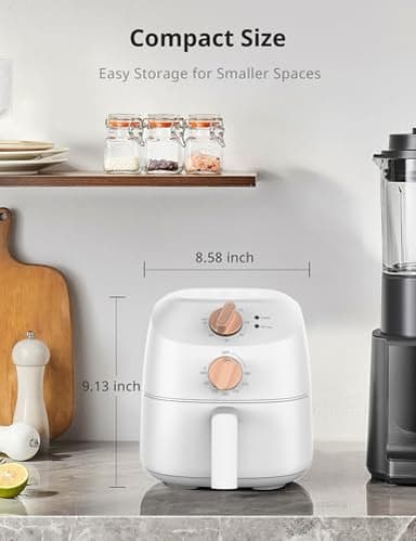 COMFEE' Compact 2.1 Quart Air Fryer with 12 Menu Options, Adjustable Timer & Temperature Control 180-400 degrees F, Dishwasher-Safe Nonstick Fry Basket with Stainless Steel Finish - Image 6
