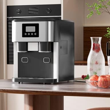 TABU 3-in-1 Nugget Ice Machine & Crushed Ice, Countertop Water Dispenser with 40lbs/Day Ice Maker & Crusher, Self-Cleaning Ice Machine, 3 Size Bullet Cube, Chewable Ice for Home, Kitchen, Office, RV - Image 2