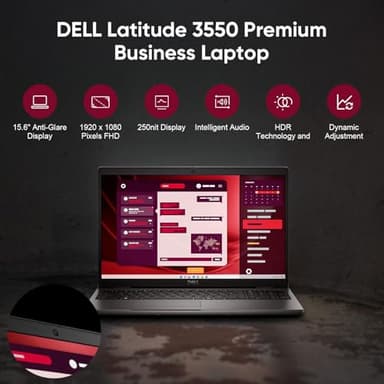 Dell Latitude 3550 Laptop Computer for Business Work, Intel 12-Core Ultra 5 135U (Beat i7-1355U), 32GB DDR5 RAM, 1TB PCIe SSD, 15.6" FHD, WiFi 6, Backlit Keyboard, Fingerprint Reader, Windows 11 Pro - Image 2