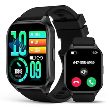 SOUYIE Smart Watch (Answer/Make Call), 2.06" Curved AMOLED Screen Smartwatch for Men Women, 100+ Sport Modes Fitness Tracker, Heart Rate Sleep SpO2 Monitor, IP68 Waterproof, Android and iOS Compatible - Image 1