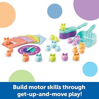 Learning Resources Count & Clean Dust Bunnies - Fine Motor Skills, Color and Shape Matching for Kids, Number Recognition, Toddler Montessori Sensory Toys, Birthday Gift for Boys and Girls - Image 3
