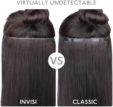 WENNALIFE Invisi Edge Tape in Hair Extensions Human Hair, 18 Inch 50g 20pcs Balayage Dark Brown Mixed Chestnut Brown Invisible Luxury Remy Hair Extensions Natural Seamless Injected Tape Ins Straight - Image 5