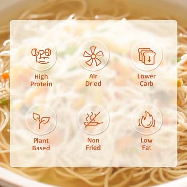 Healspot High Protein Instant Ramen Variety Pack, 6 Pack Non Fried Ramen Broth, 32g Plant Based Protein, Low Fat, Low Carb, Non GMO, Keto Friendly & Plant Based (Beef, Pork Tonkotsu） - Image 3