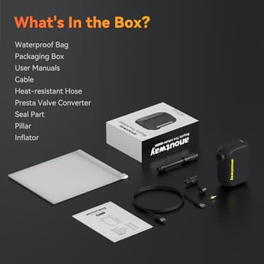 Tiny Pump Bike Pump with Gauge Portable Ultra-Mini 120PSI Electric Bicycle Pump Type-C Rechargeable Battery，Auto Stop, with Presta and Schrader Valve AT1PRO - Image 8