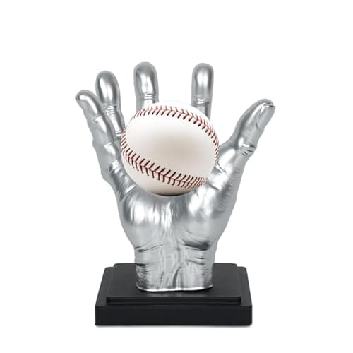 Baseball Holder Creative Hand-Shape Design, Baseball Display Stand with ABS Tee & Base, Baseball Display Case for Official Size Baseball or Memorabilia Displays Ornament - Image 1