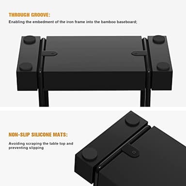 Wican Napkin Holder for Table, Bamboo Iron Standing Napkin Dispenser for Kitchen Dining Farmhouse Cocktail Picnic Bar Rustic Wood Holders for Paper Mail Bills Suitable for All Dining Room Decors Black - Image 5