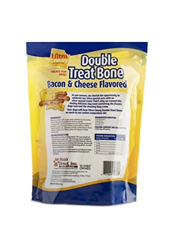 Ultra Chewy Double Treat Bones: Long-Lasting Dog Treats Made in USA for Large and Small Breeds, Highly Digestible, Ideal for Aggressive Chewers (Bacon & Cheese, 2 Value Packs) - Image 8