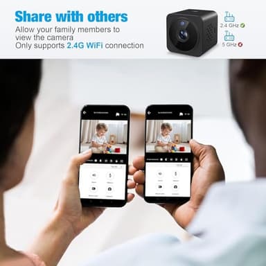 YISPK Hidden Camera 1080P HD WiFi Camera - Mini Nanny Cam with Night Vision & Motion Detection - Indoor/Outdoor Wireless Security Cam for Home, Car, Baby & Pet Monitoring(Black) - Image 4