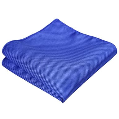 Alizeal Mens Solid Color Mini Squares Formal Banded Pre-tied Bow Ties, Pocket Square, Cufflinks Set Wedding Party Business-Royal Blue - Image 5