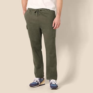 Amazon Essentials Men's Cargo Fleece Sweatpant with Open Hem, Olive Heather, Medium - Image 6